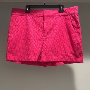 BANANA REPUBLIC Hot Pink Eyelet 100% Cotton Shorts Size 18